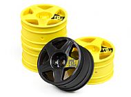 HPI KEN BLOCK FIFTEEN52 TARMAC WHEEL SET WR8/YELLOW 3PCS/GUNMETAL 1PC 109745